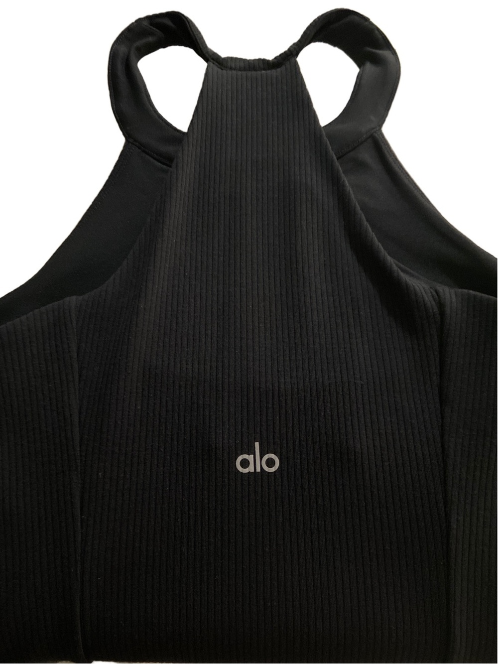 ALO Yoga High Neck Ribbed Tank - Black - Full Length - Small - Picture 6 of 11